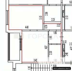 1-к квартира, вторичка, 43м2, 5/10 этаж