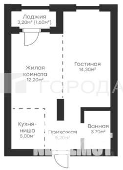 2-к квартира, вторичка, 42м2, 20/20 этаж