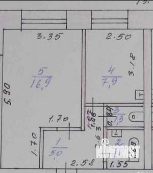 1-к квартира, вторичка, 34м2, 1/9 этаж