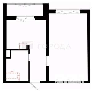 1-к квартира, вторичка, 36м2, 1/16 этаж