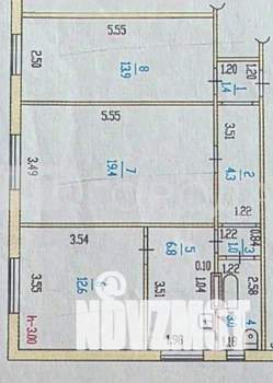 3-к квартира, вторичка, 62м2, 2/2 этаж