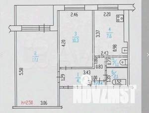 2-к квартира, вторичка, 54м2, 2/9 этаж