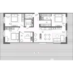 5-к квартира, строящийся дом, 197м2, 9/9 этаж