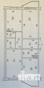 3-к квартира, вторичка, 84м2, 4/17 этаж
