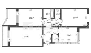 3-к квартира, вторичка, 63м2, 2/9 этаж