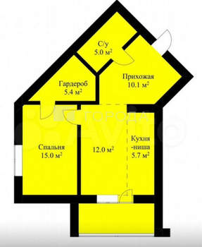 2-к квартира, вторичка, 60м2, 16/16 этаж