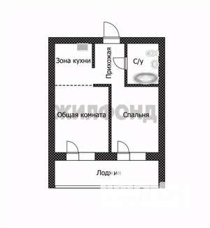 2-к квартира, вторичка, 39м2, 1/16 этаж