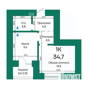 1-к квартира, вторичка, 35м2, 5/10 этаж