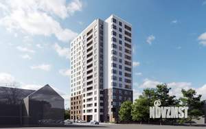 1-к квартира, строящийся дом, 25м2, 3/16 этаж