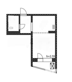 Студия квартира, вторичка, 27м2, 10/10 этаж