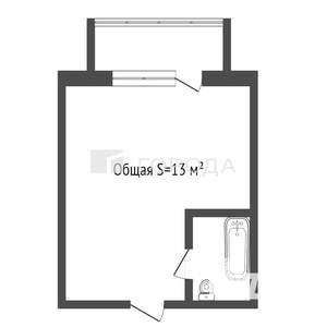 Студия квартира, вторичка, 19м2, 4/4 этаж