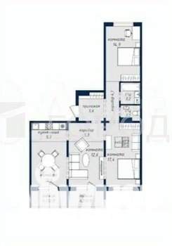 3-к квартира, вторичка, 84м2, 18/18 этаж