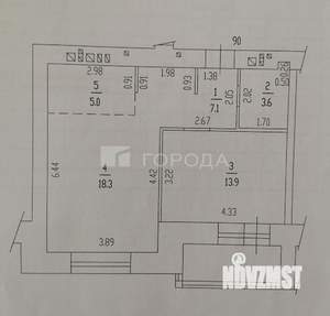 2-к квартира, вторичка, 52м2, 14/16 этаж