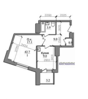 1-к квартира, вторичка, 40м2, 3/16 этаж