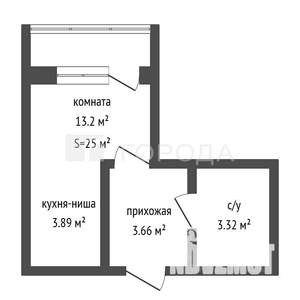 Студия квартира, вторичка, 25м2, 3/17 этаж