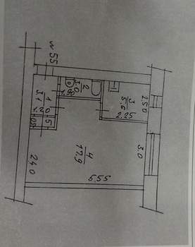 1-к квартира, вторичка, 30м2, 5/5 этаж
