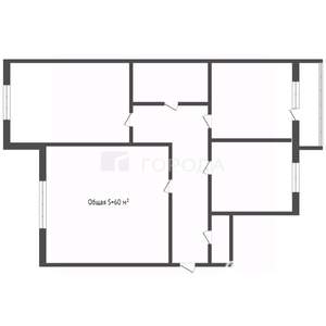 3-к квартира, вторичка, 60м2, 6/6 этаж