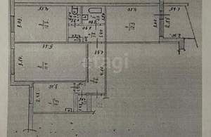 3-к квартира, вторичка, 66м2, 1/9 этаж