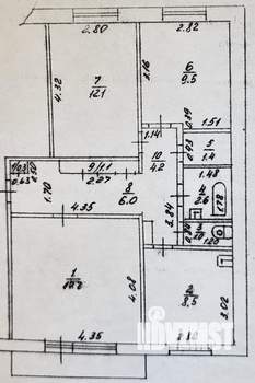 3-к квартира, вторичка, 64м2, 8/9 этаж