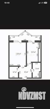 2-к квартира, вторичка, 54м2, 16/23 этаж