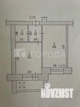1-к квартира, вторичка, 45м2, 7/15 этаж