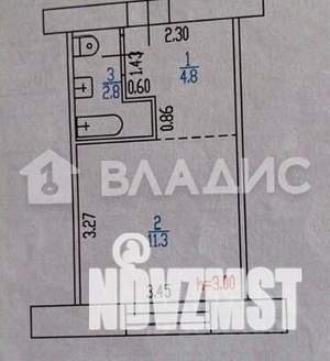 Студия квартира, вторичка, 19м2, 4/4 этаж