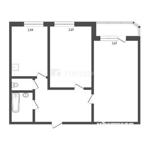 2-к квартира, вторичка, 45м2, 8/9 этаж