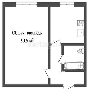 1-к квартира, вторичка, 31м2, 1/5 этаж