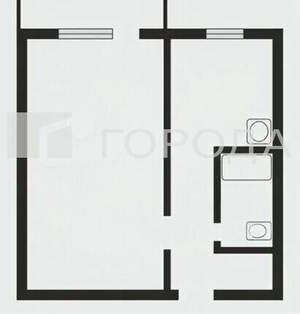 1-к квартира, вторичка, 32м2, 4/4 этаж