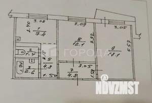 2-к квартира, вторичка, 50м2, 8/9 этаж