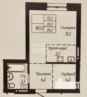 Студия квартира, вторичка, 29м2, 1/17 этаж