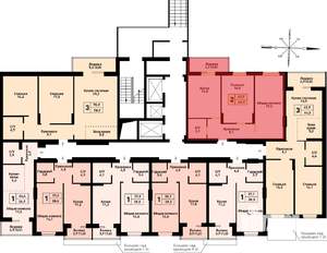 2-к квартира, строящийся дом, 64м2, 2/25 этаж