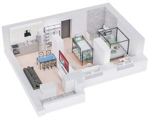 3-к квартира, вторичка, 52м2, 6/16 этаж