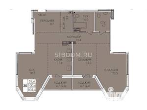 3-к квартира, вторичка, 106м2, 8/24 этаж