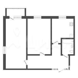 3-к квартира, вторичка, 51м2, 5/5 этаж