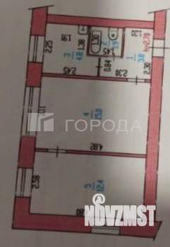 3-к квартира, вторичка, 38м2, 1/2 этаж