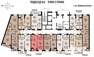 1-к квартира, строящийся дом, 41м2, 2/23 этаж