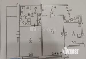 2-к квартира, вторичка, 53м2, 9/9 этаж