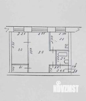 2-к квартира, вторичка, 42м2, 1/4 этаж