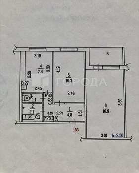 2-к квартира, вторичка, 43м2, 2/9 этаж