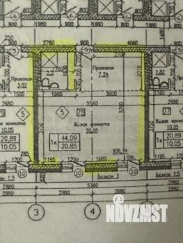2-к квартира, вторичка, 46м2, 4/4 этаж