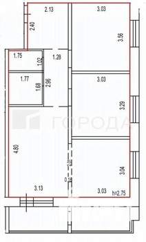 3-к квартира, вторичка, 63м2, 15/17 этаж