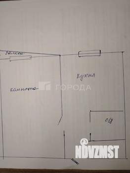 1-к квартира, вторичка, 33м2, 7/9 этаж