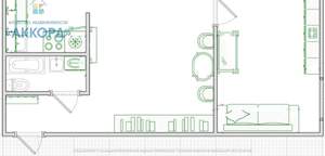 2-к квартира, вторичка, 38м2, 2/2 этаж