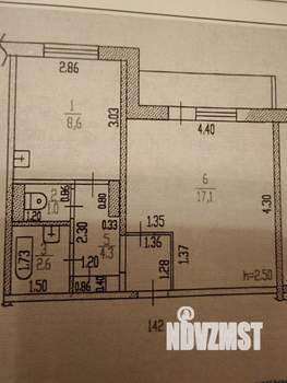 1-к квартира, вторичка, 34м2, 6/10 этаж