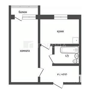 1-к квартира, вторичка, 30м2, 8/9 этаж