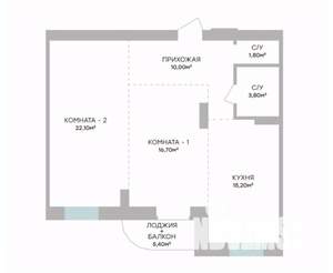 2-к квартира, строящийся дом, 72м2, 5/7 этаж