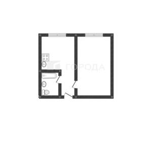 1-к квартира, вторичка, 30м2, 5/5 этаж