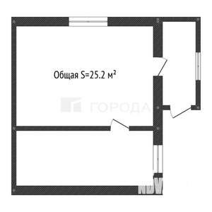 1-к квартира, вторичка, 25м2, 1/1 этаж
