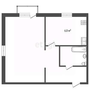 1-к квартира, вторичка, 29м2, 5/5 этаж